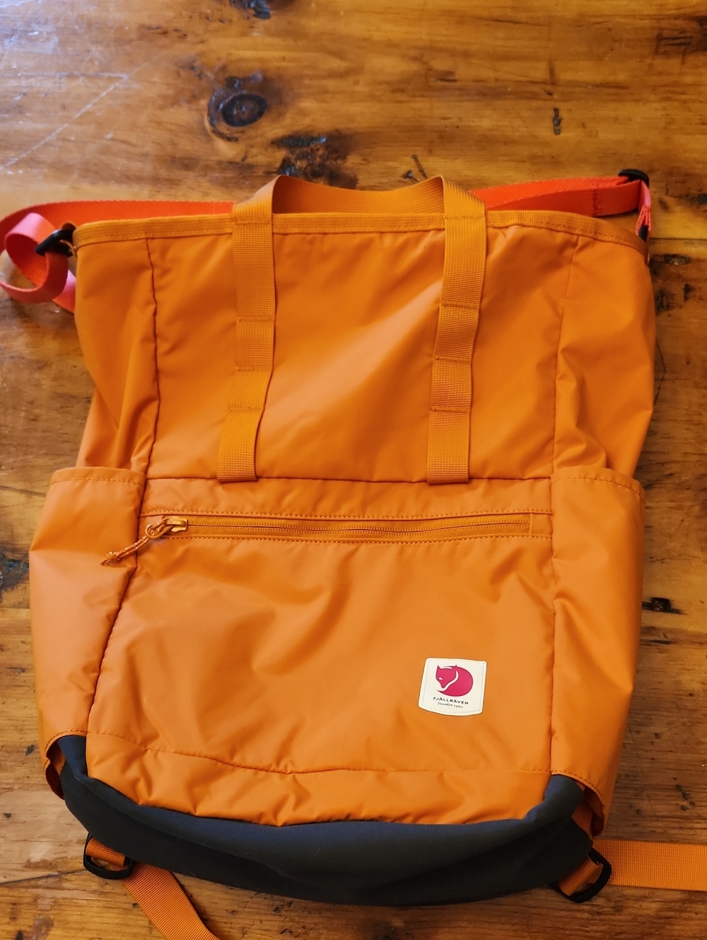 Fjallraven High Coastal Tote Pack In Sold Out Sunset Orange